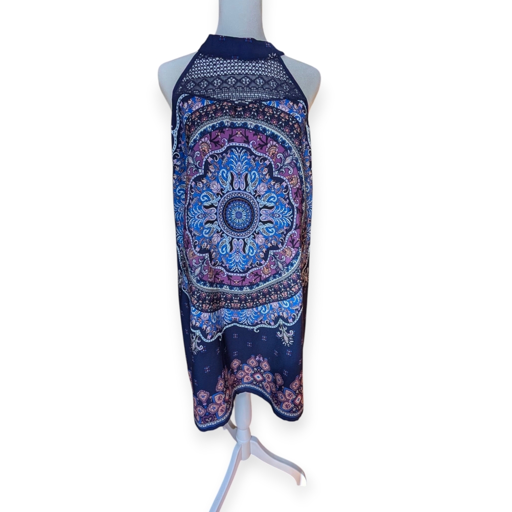 Xhilaration Blue and Purple Halter Dress